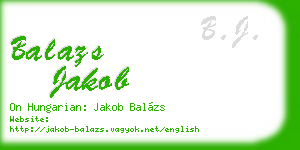 balazs jakob business card